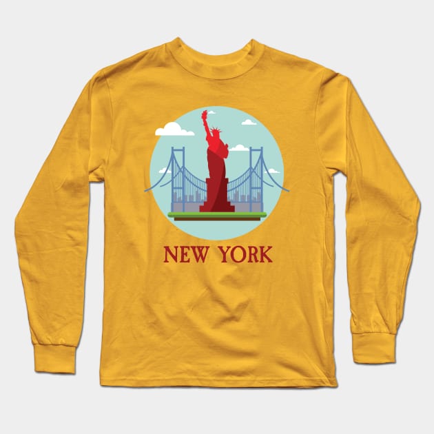 New York City NYC Manhattan I Love NYC Visitor Tourist Travellers Tee Long Sleeve T-Shirt by PatrioTEEism